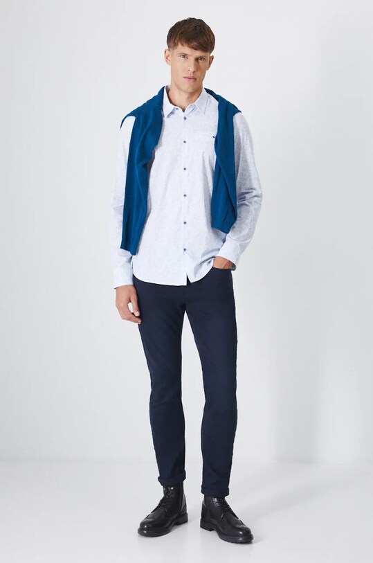 Medicine sweter bawełniany RW24.SWM090 turkusowy RW24