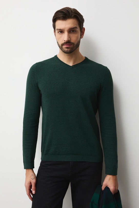 Medicine sweter bawełniany RW24.SWM090 zielony RW24