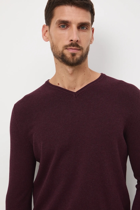 Medicine pulover de bumbac subtiri burgundia RW24.SWM090