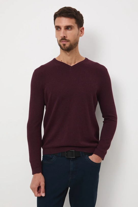 Medicine sweter bawełniany bordowy RW24.SWM090