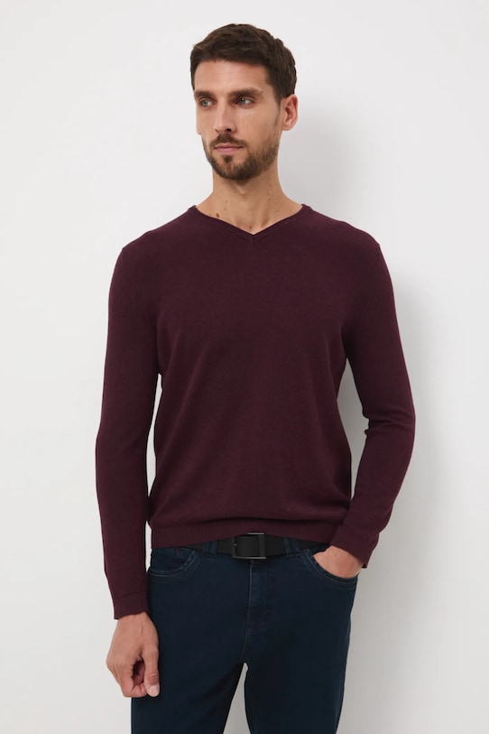 Medicine pulover de bumbac burgundia RW24.SWM090