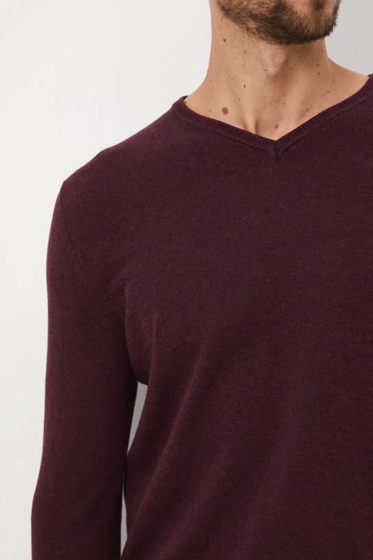 Medicine sweter bawełniany RW24.SWM090 bordowy