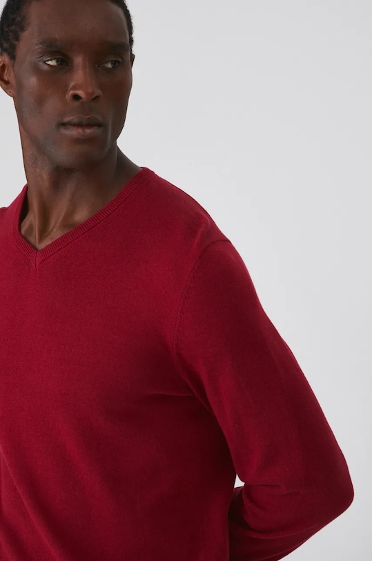 Medicine sweter bawełniany bordowy RW24.SWM090