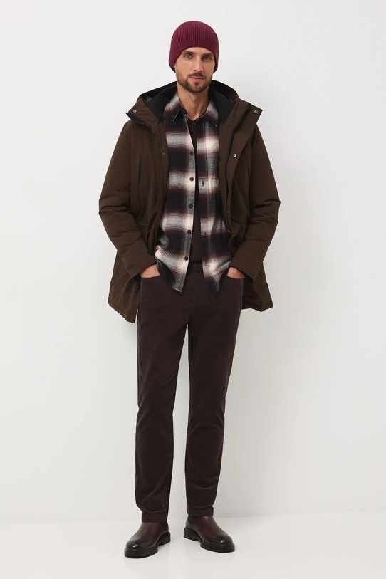 Medicine sweter bawełniany RW24.SWM090 brązowy RW24