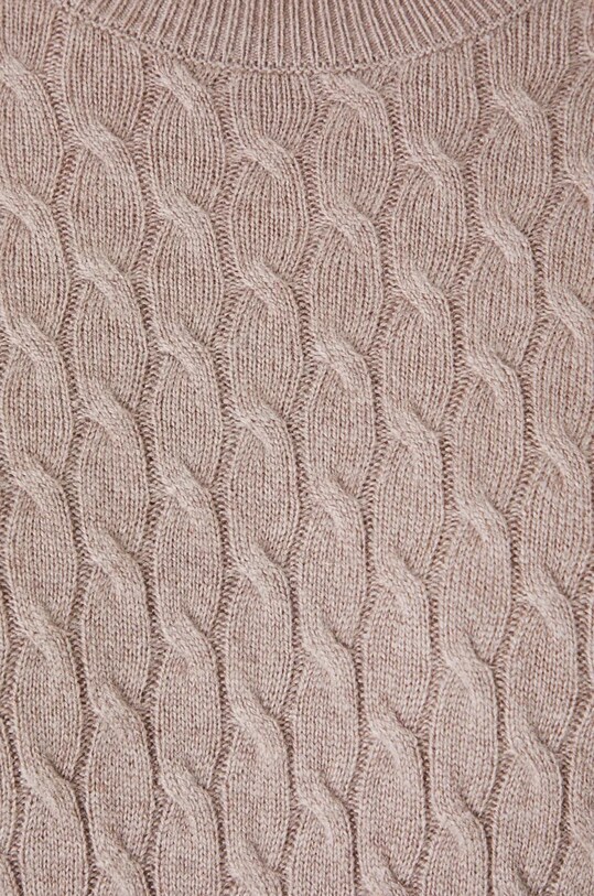 Sweter męski z domieszką wełny merino i kaszmiru kolor beżowy RW24.SWM900 beżowy