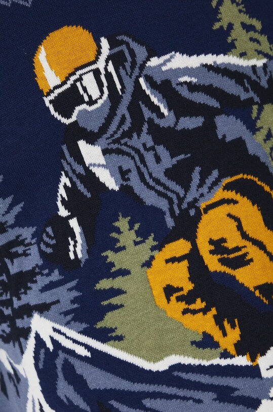 Sweter męski świąteczny wzorzysty kolor granatowy RW24.SWMA50