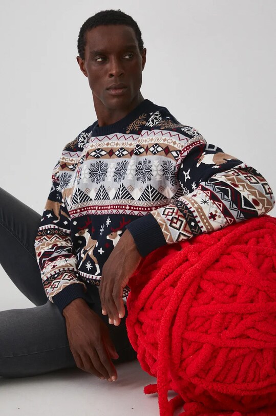 Sweter męski świąteczny wzorzysty kolor multicolor RW24.SWMA51 multicolor RW24