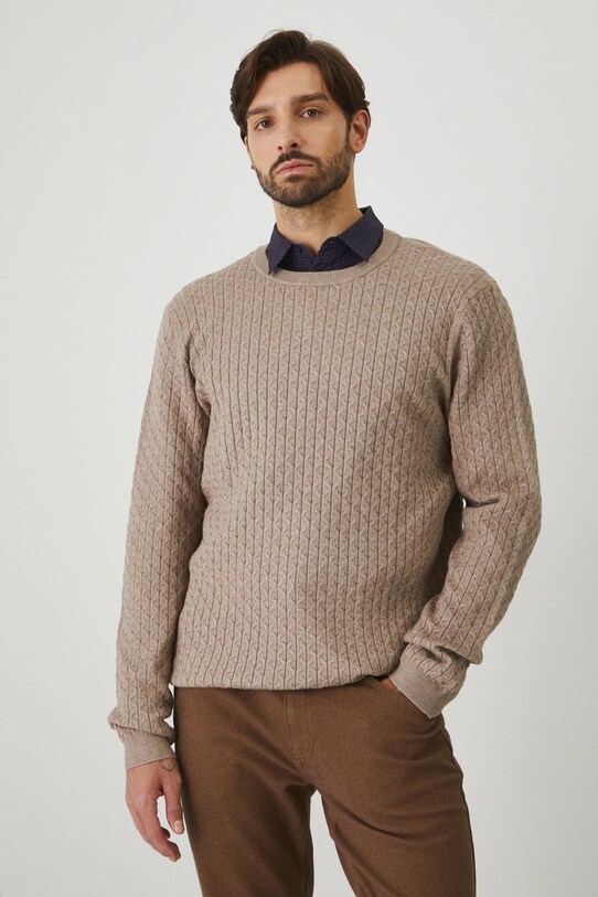 Sveter pánsky béžová farba RW24.SWMB01 béžová RW24