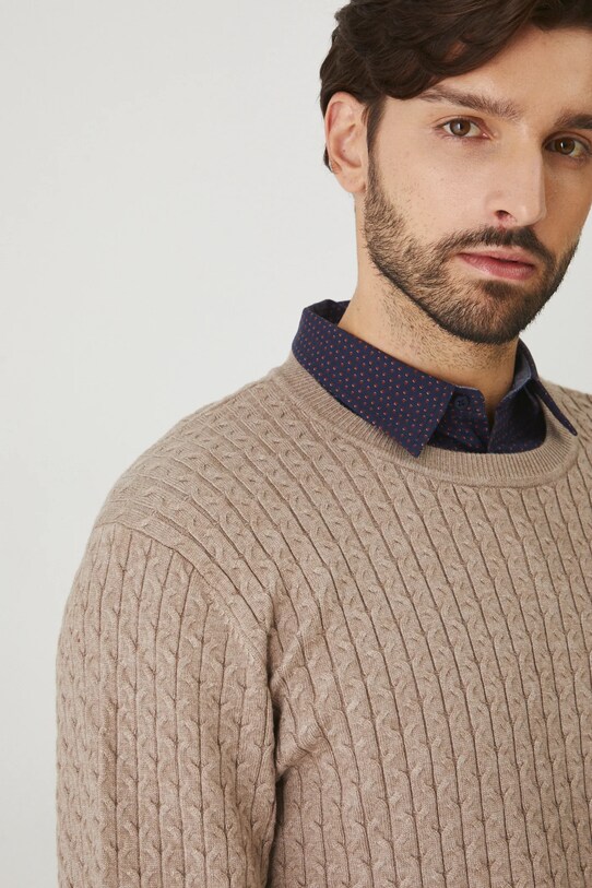 Sveter pánsky béžová farba RW24.SWMB01 béžová