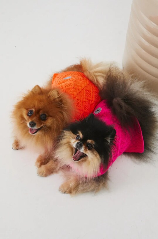 Sweter dla pupila z warkoczowym splotem kolor różowy różowy RW24.SWU0A0