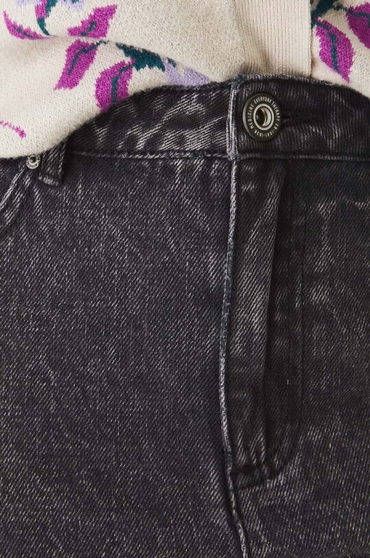 Džínové šortky dámské černá barva černá RW24.SZD101