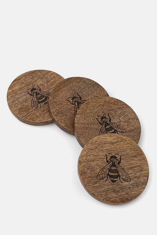 Kuchyně a jídelna Kuchyňský stojan ze dřeva, s rytinou (4-pack) hnědá barva RW24.TAU700 hnědá