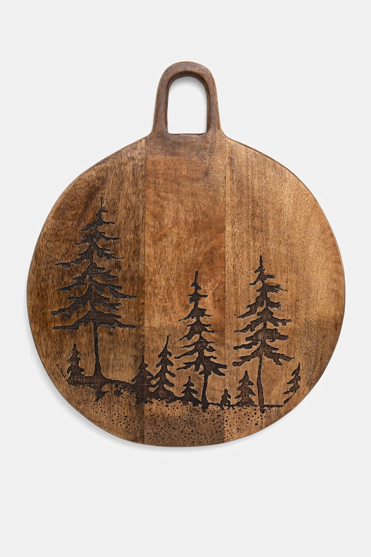 Deska do serwowania drewniana z grawerem kolor brązowy RW24.TAU704 brązowy RW24