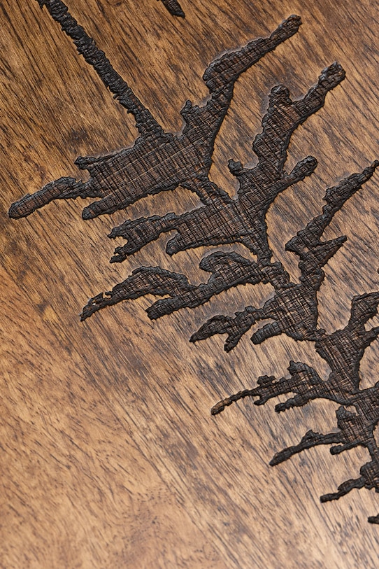 Deska do serwowania drewniana z grawerem kolor brązowy brązowy RW24.TAU704