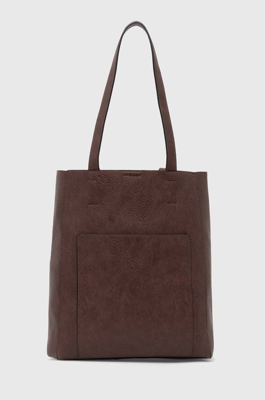 Kabelka dámská shopper z eko-kůže hnědá barva bez popruhu hnědá RW24.TOD102