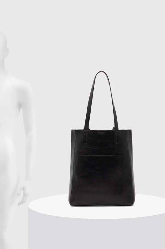 Kabelka dámska shopper z ekologickej kože čierna farba RW24.TOD102