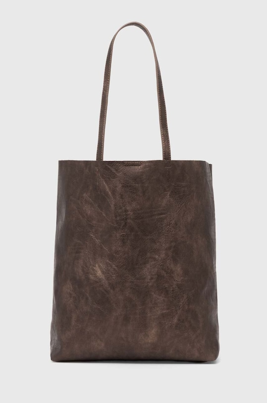 Kabelka dámska tote z ekologickej kože hnedá farba imitácia kože hnedá RW24.TOD104