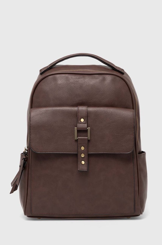 Ruksak z ekologickej kože hnedá farba imitácia kože hnedá RW24.TOD110