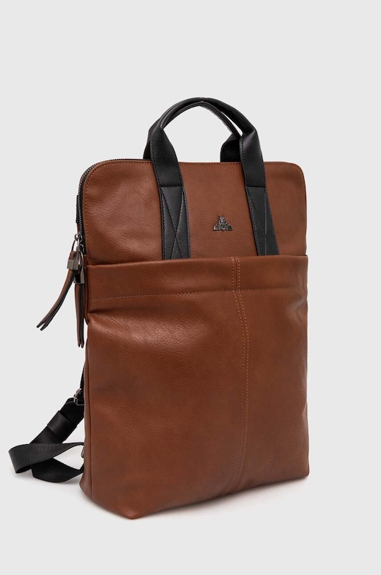 Plecak na laptopa damski ze skóry ekologicznej gładki kolor brązowy RW24.TOD308 brązowy RW24