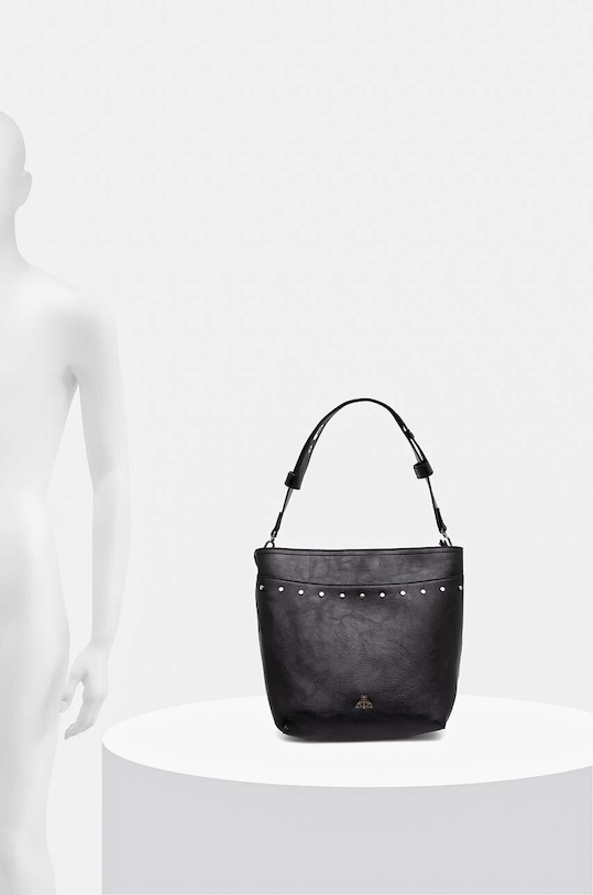 Kabelka dámska z ekologickej kože čierna farba RW24.TOD400