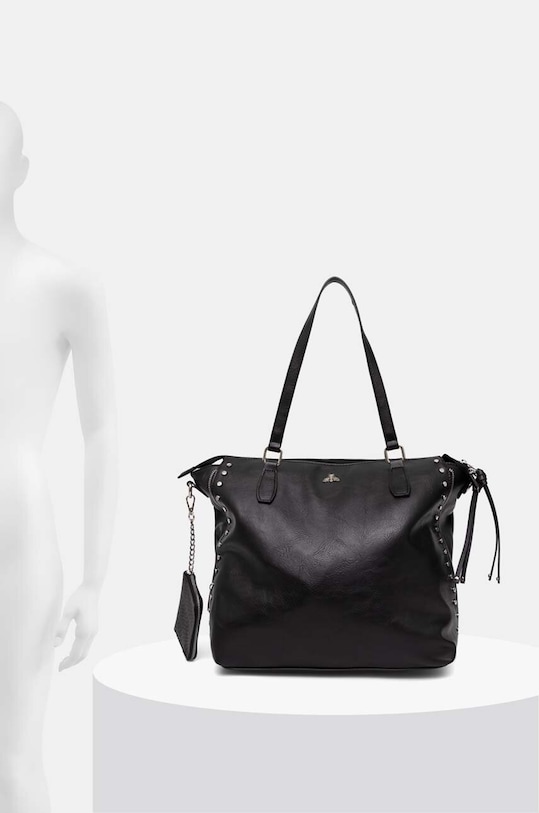 Torebka damska ze skóry ekologicznej kolor czarny RW24.TOD407