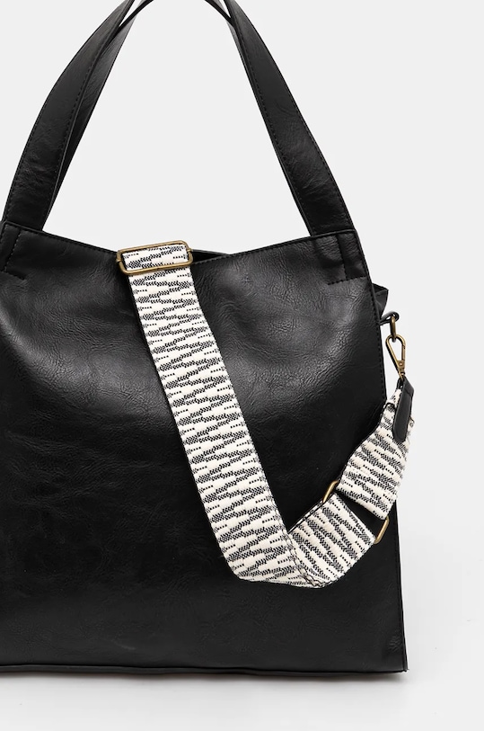 Torebka damska ze skóry ekologicznej kolor czarny czarny RW24.TOD506