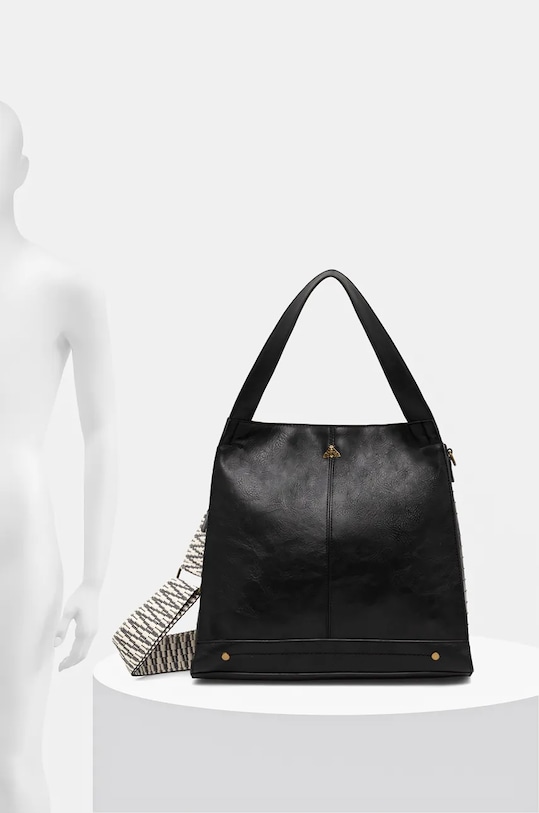 Torebka damska ze skóry ekologicznej kolor czarny RW24.TOD506