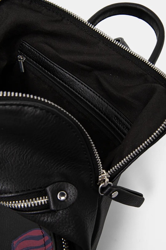 Plecak damski ze skóry ekologicznej z nadrukiem kolor czarny RW24.TOD604 czarny