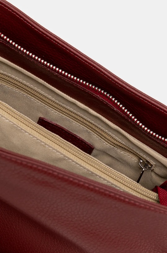 Kožená kabelka dámska bordová farba RW24.TOD704 burgundské