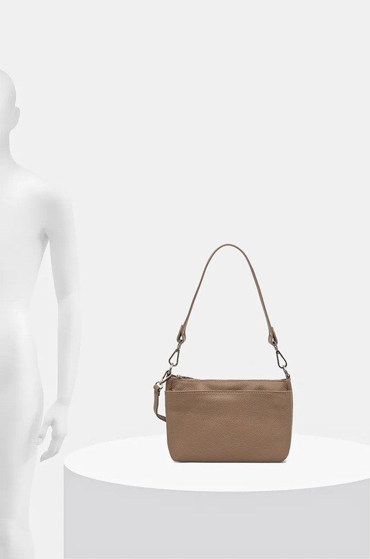 Torebka skórzana damska kolor beżowy RW24.TOD709