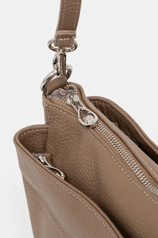 Torebka skórzana damska kolor beżowy beżowy RW24.TOD709