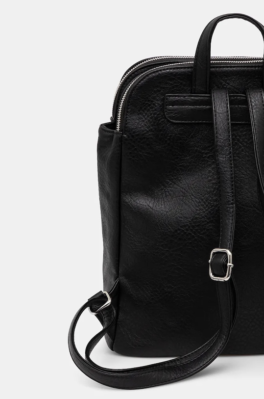 Akcesoria Plecak damski ze skóry ekologicznej kolor czarny RW24.TOD715 czarny