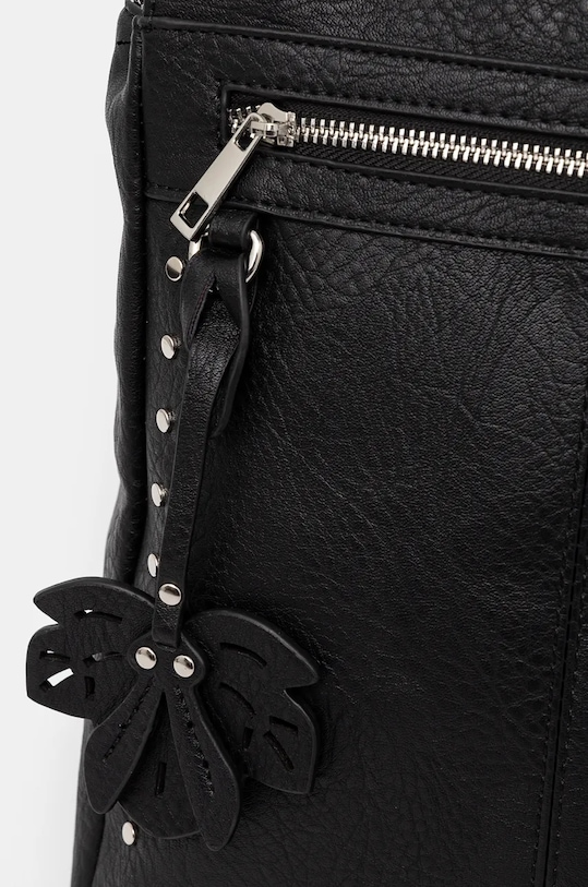Plecak damski ze skóry ekologicznej kolor czarny czarny RW24.TOD715