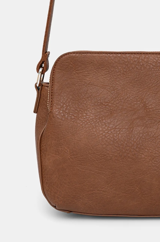 Doplnky Kabelka dámska z ekologickej kože s aplikáciou hnedá farba RW24.TOD716 hnedá