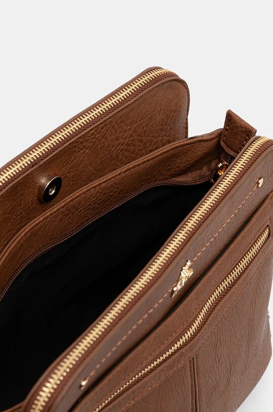 Kabelka dámska z ekologickej kože s aplikáciou hnedá farba RW24.TOD716 hnedá