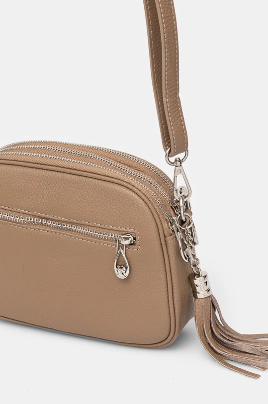 Akcesoria Torebka skórzana damska kolor beżowy RW24.TOD717 beżowy