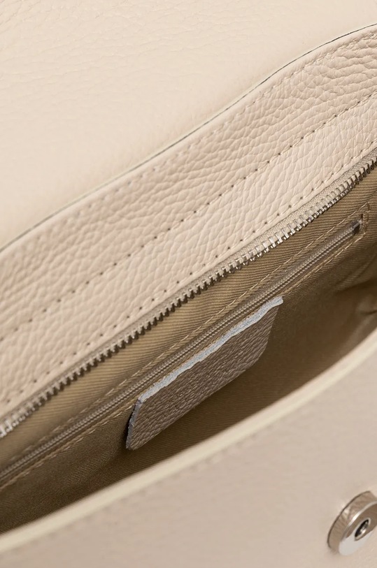 Kožená kabelka dámska béžová farba RW24.TOD721 béžová