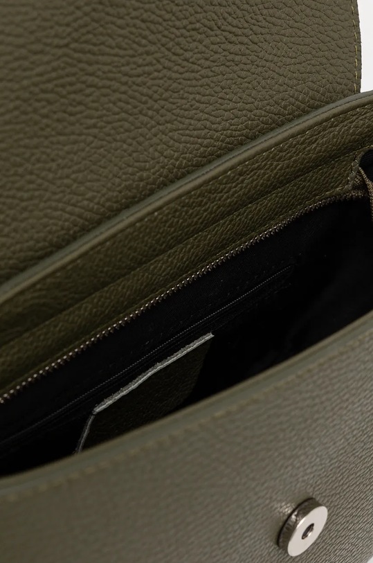 Kožená kabelka dámska zelená farba RW24.TOD721 zelená