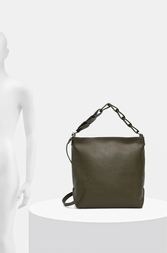 Torebka skórzana damska kolor zielony RW24.TOD724