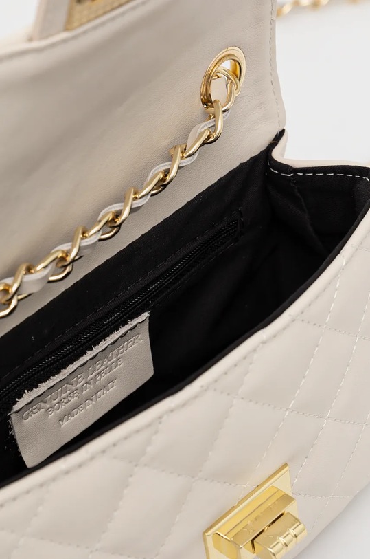 Kožená kabelka dámska prešívaná béžová farba RW24.TOD726 béžová