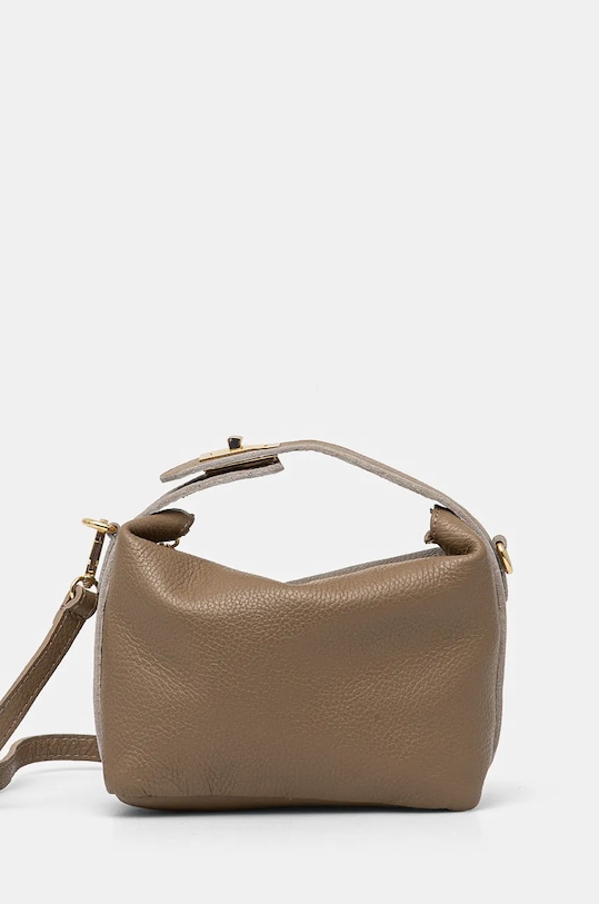 Kožená kabelka dámska hnedá farba nezmestí A4 hnedá RW24.TOD730