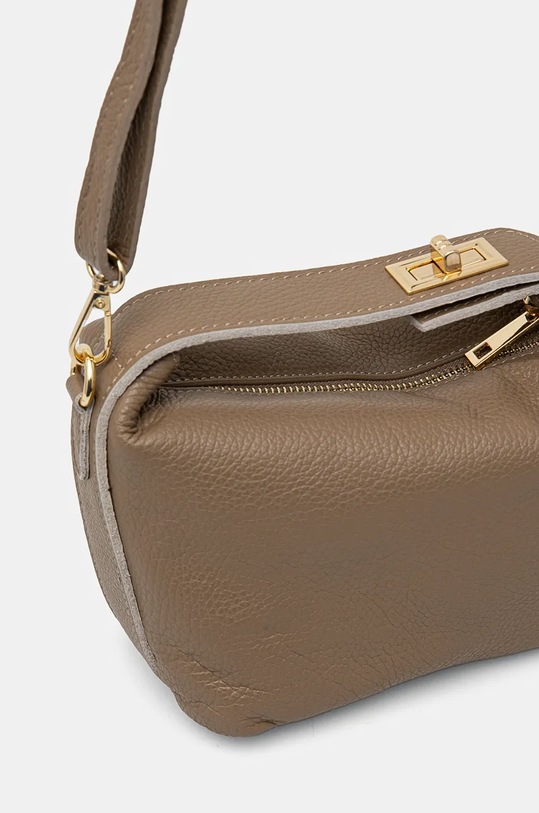 Doplnky Kožená kabelka dámska hnedá farba RW24.TOD730 hnedá
