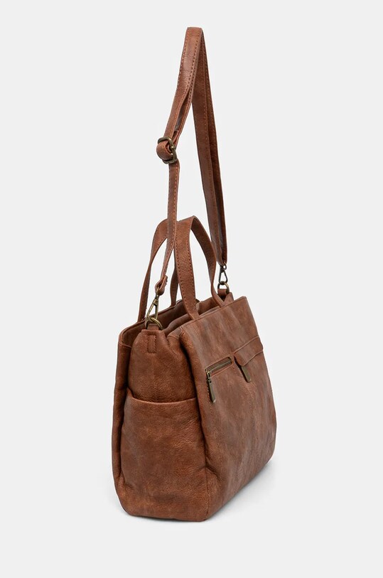 Torebka damska ze skóry ekologicznej kolor brązowy RW24.TOD734 brązowy RW24