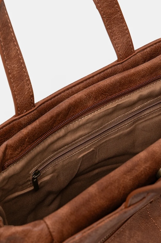 Torebka damska ze skóry ekologicznej kolor brązowy RW24.TOD734