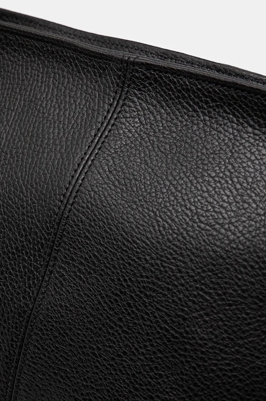 Torebka skórzana damska z fakturą kolor czarny czarny RW24.TOD737