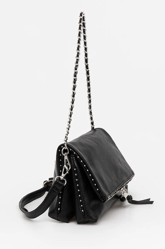 Torebka damska ze skóry ekologicznej z aplikacją kolor czarny RW24.TOD741 czarny RW24