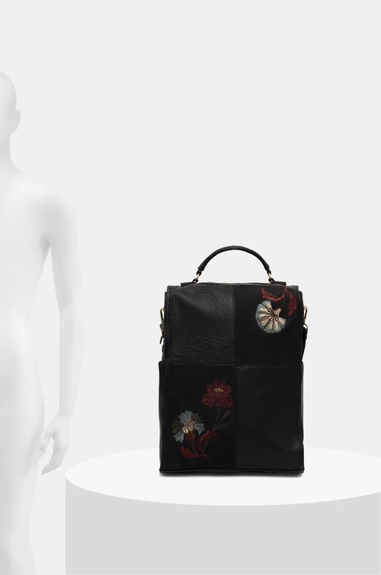 Batoh dámský s funkcí tašky, z ekologické kůže černá barva RW24.TOD805