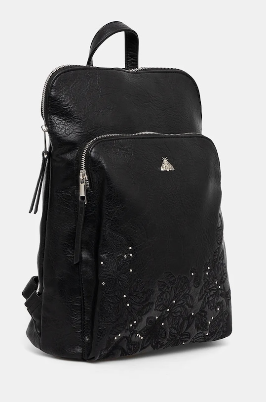 Plecak damski ze skóry ekologicznej z aplikacją kolor czarny RW24.TOD901 czarny RW24