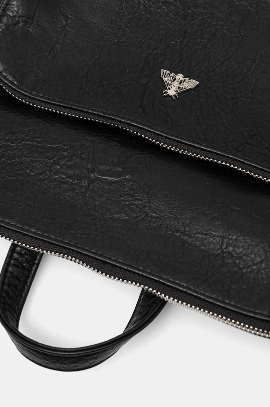 Plecak damski ze skóry ekologicznej z aplikacją kolor czarny RW24.TOD901