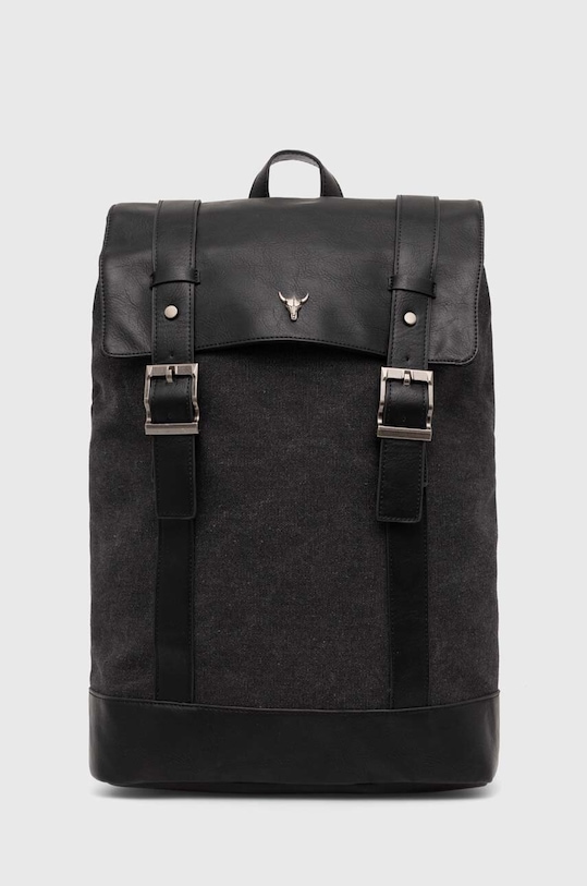 Batoh pánský jednobarevný černá barva syntetický černá RW24.TOM200